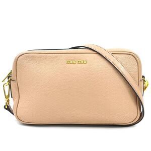 Miu Miu shoulder bag pink Beige Tan leather